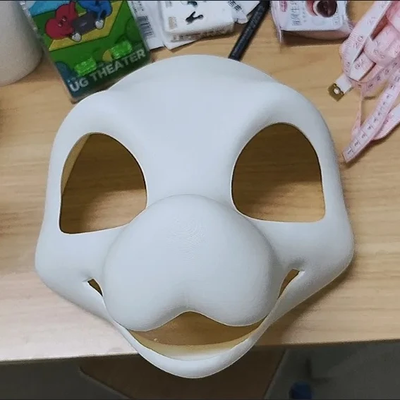 Kemono Base Mask Long Snouted Canine Skull PLA 3D Printing  Animal Skull Handsome American-stlyeDIY Accessories Furry Furuit