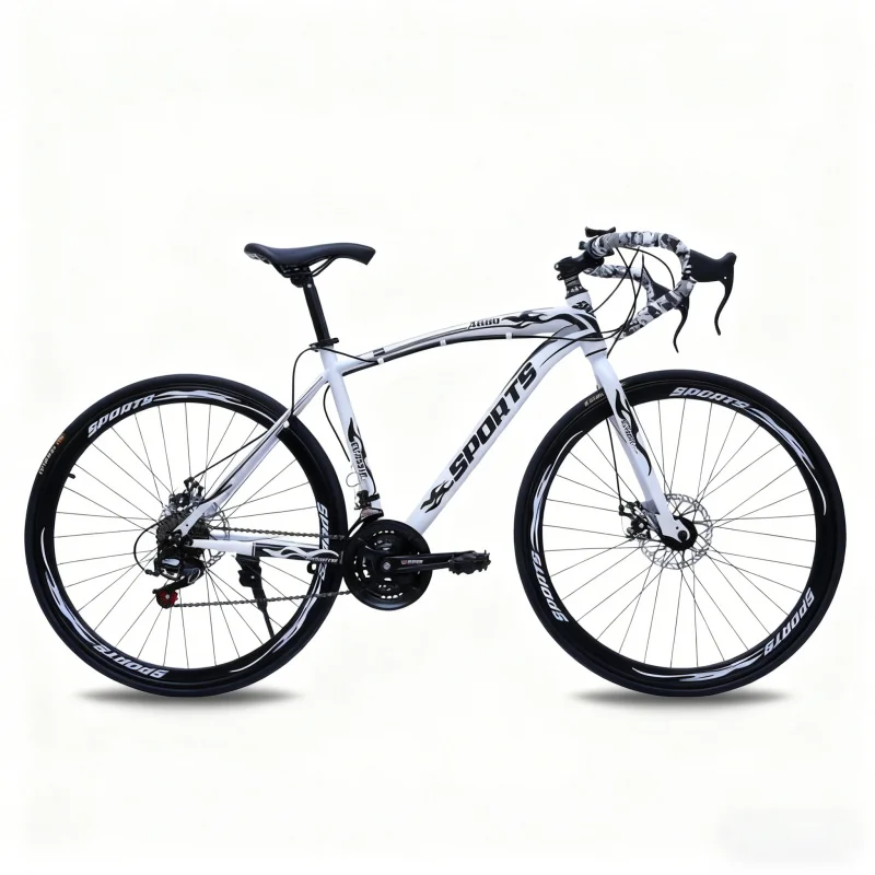 

21Speed40Knife white black Manufacturer Wholesale Road Bike Bicycle700cAdult Variable Speed Drop Handlebar Disc Brake City Racin
