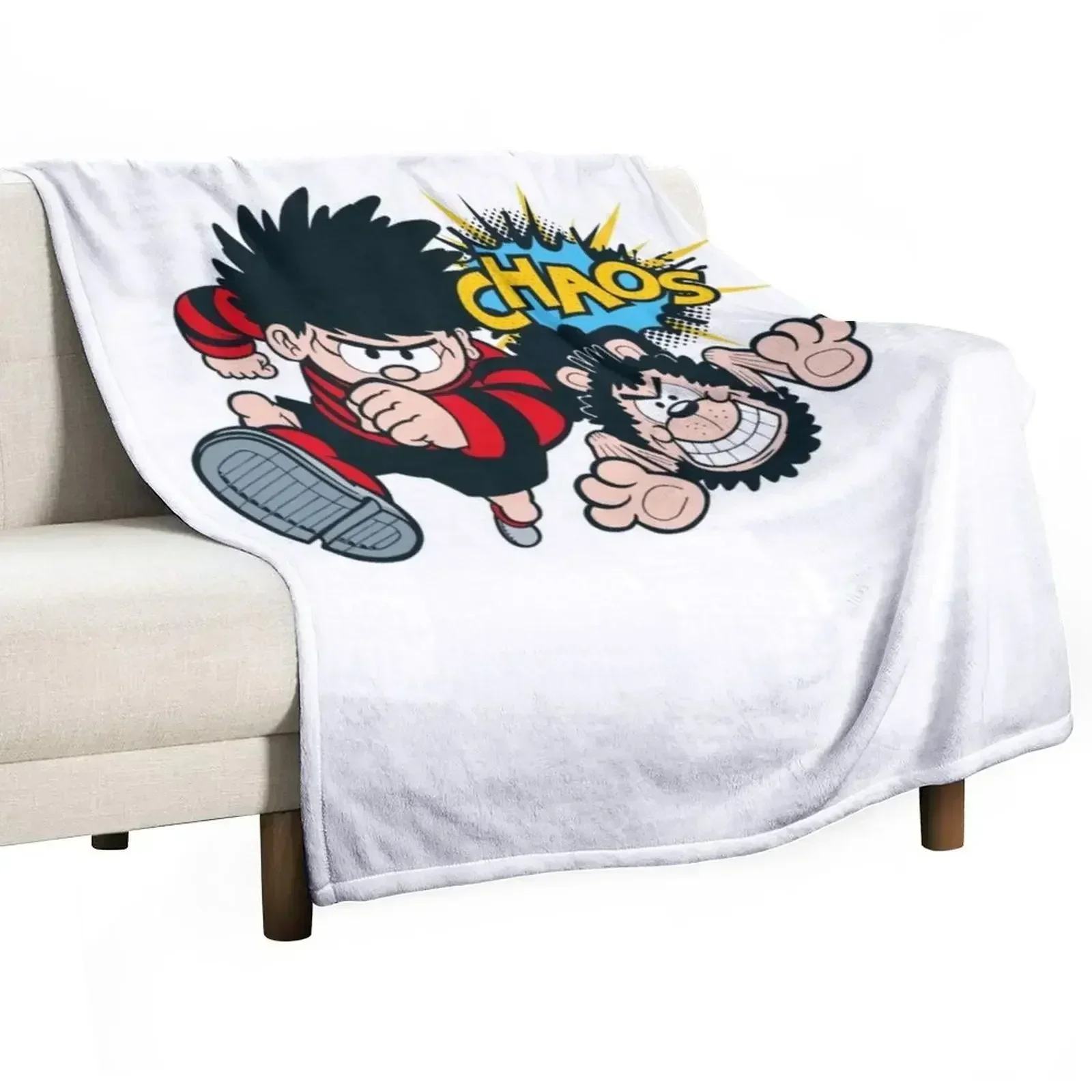 Dennis the menace CHAOS retro style Throw Blanket Soft Plush Plaid valentine gift ideas Blankets