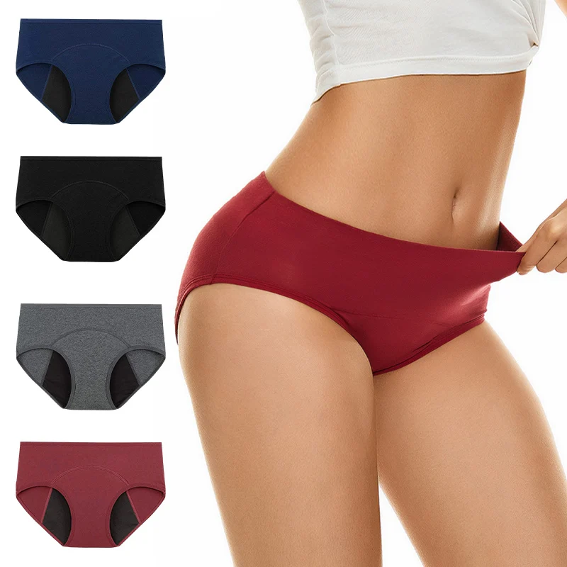 

Nadia Go Womens Menstrual Period Panties Hipster Leak Proof Underwear Postpartum Protective Briefs Panties Regular & Plus Size