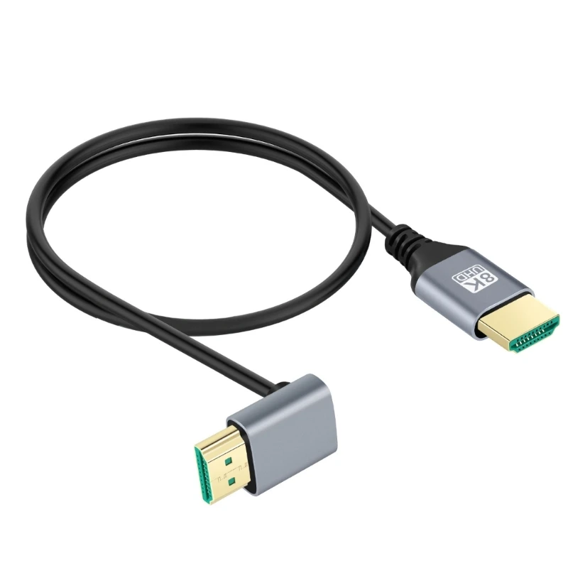 HDMIcompatible 2.1 90 Degree Angled Cable Left Right Up Down Bent for HDTV Line Drop Shipping