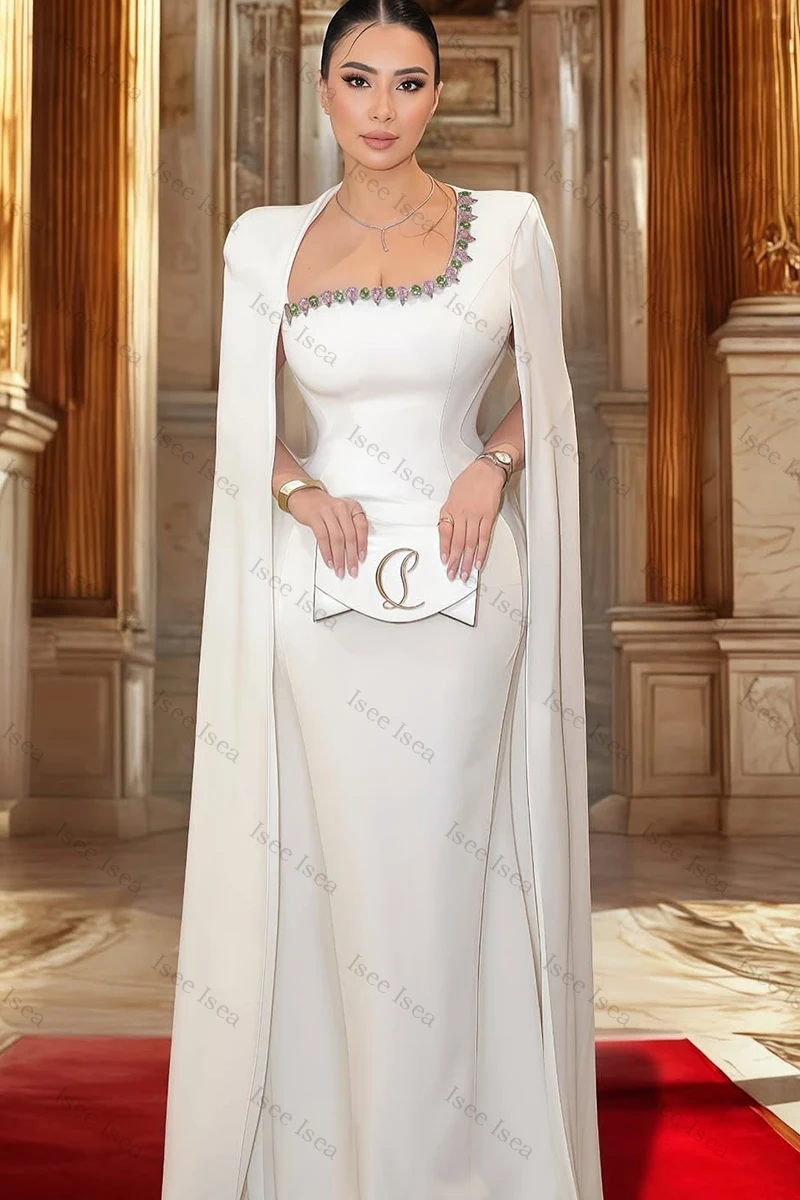 Witte parels avondjurken liefje satijn strapless kapmouw galajurk robe de soirée beroemdheidsfeest voor dames op maat