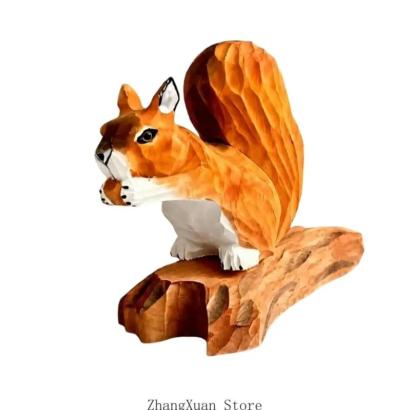 Dekorative Eichhörnchenfigur mit warm bemalten Walddetails 3XUF – Detail 9