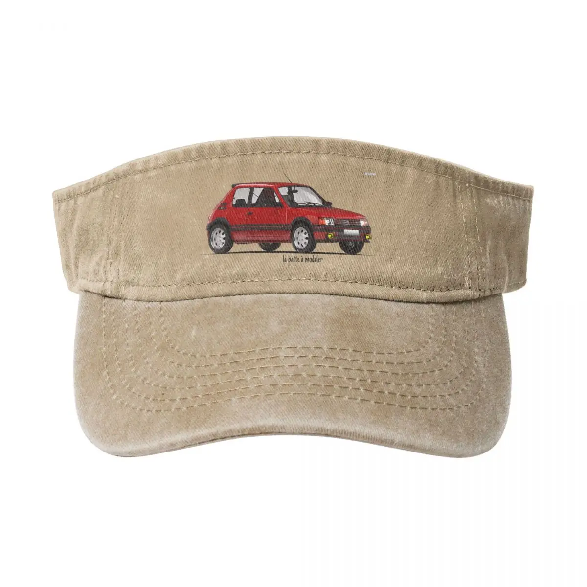 

205 GTi Washed Denim Empty Top Hat Breathable Caps Men's Panama Hat