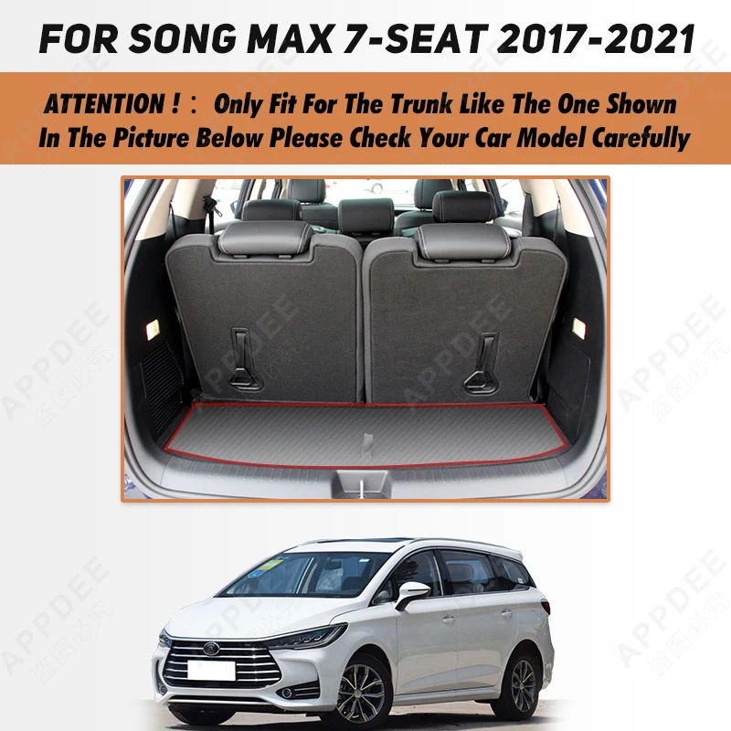 Car Trunk Mat For BYD Song MAX 7-Seat 2017 2018 2019 2020 2021 Custom Car Accessories Auto Interior Decoration