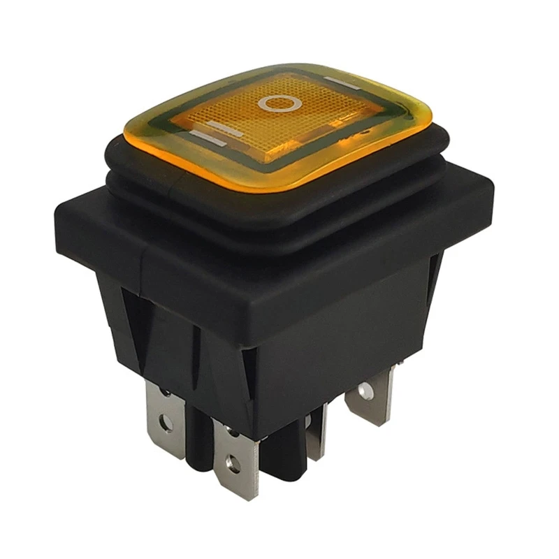 A0KE KCD4 Boat Rocker Switch With Led Light 2/3 Position SPST Toggle Switch 4/6 Pin Snap-in Switches Waterproof On/Off