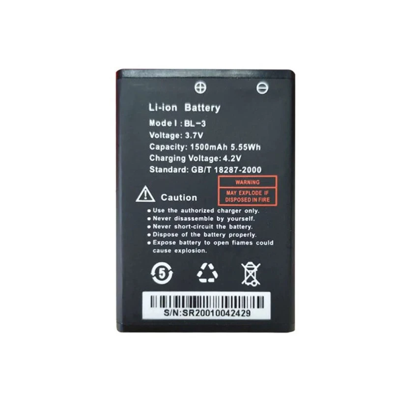 100% новый высококачественный аккумулятор для рации 3,7 В 1500 мАч BL-3 для T6/T7 C50/512/BF-UV3R, аксессуары для двусторонней радиосвязи, радиоаккумулятор