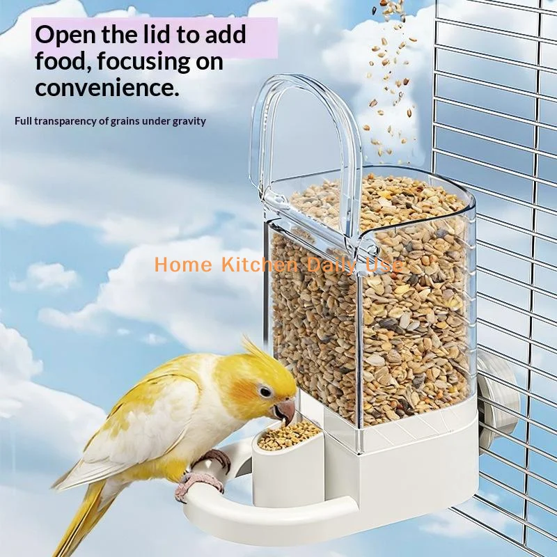 portableAutomatic Bird Water Feeder Drinker Universal Fit Most Bird Cages Accessory for Parrot Canary Finch All Small Pet Birds