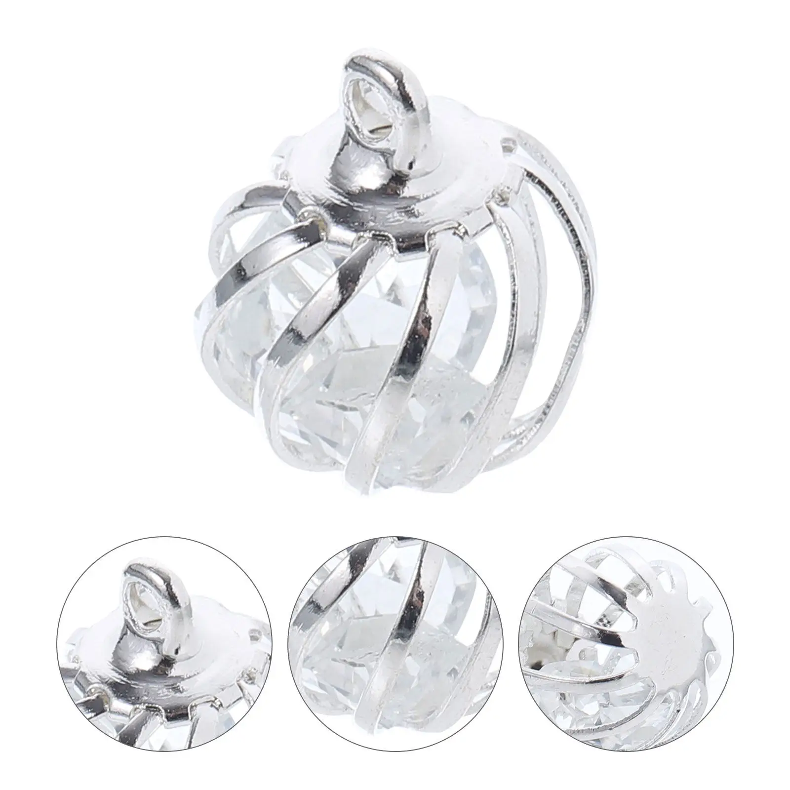 

10Pcs DIY Alloy Pendant Charms Metal Mini Bead Cages for Jewelry Making Necklace Bracelet Keychain Decorations