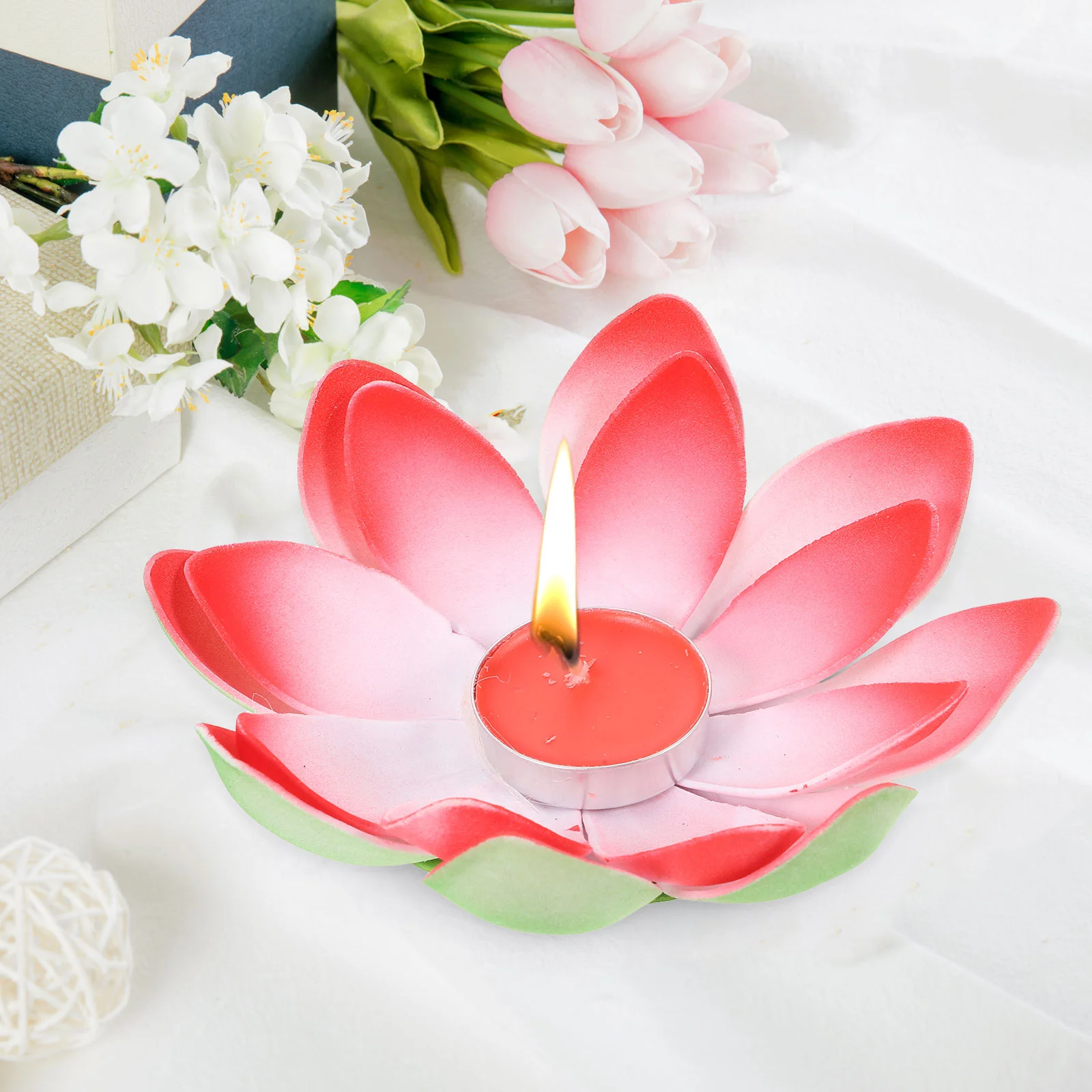 3 Pcs Light for Festival Blessing Lamp Decorative Wishing Lotus Shape Night