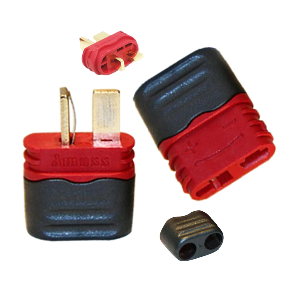 Amass (250 pair)  T Plug Female Male Connectors  Bullet Sheath Housing Plastic T-Plug For Lipo Battery Parts