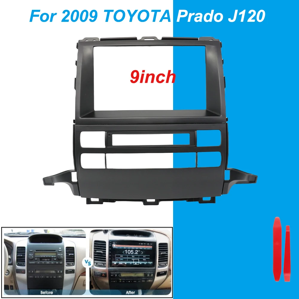 

Автомобильный адаптер для лицевой панели с ключом Android, комплект панели приборной панели для Toyota Prado Land Cruiser 120 Lc120