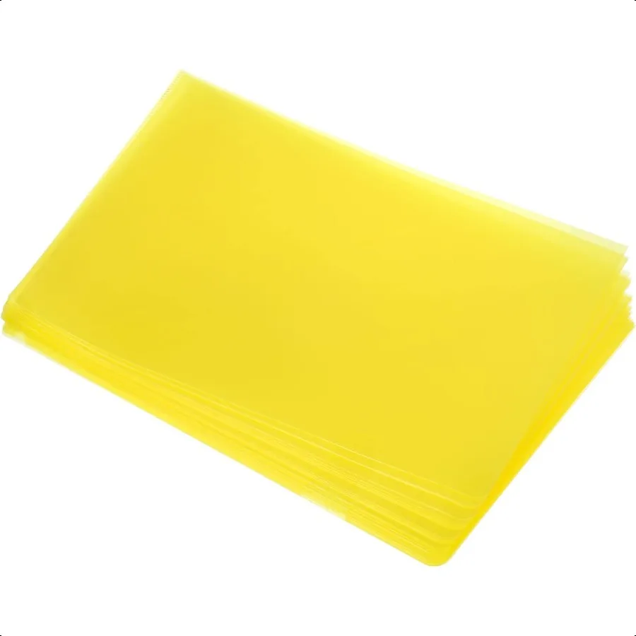 

L Type Folders 36 Pack A4 Plastic Clear Document Folder File Jacket Sleeves Project Pockets Yellow
