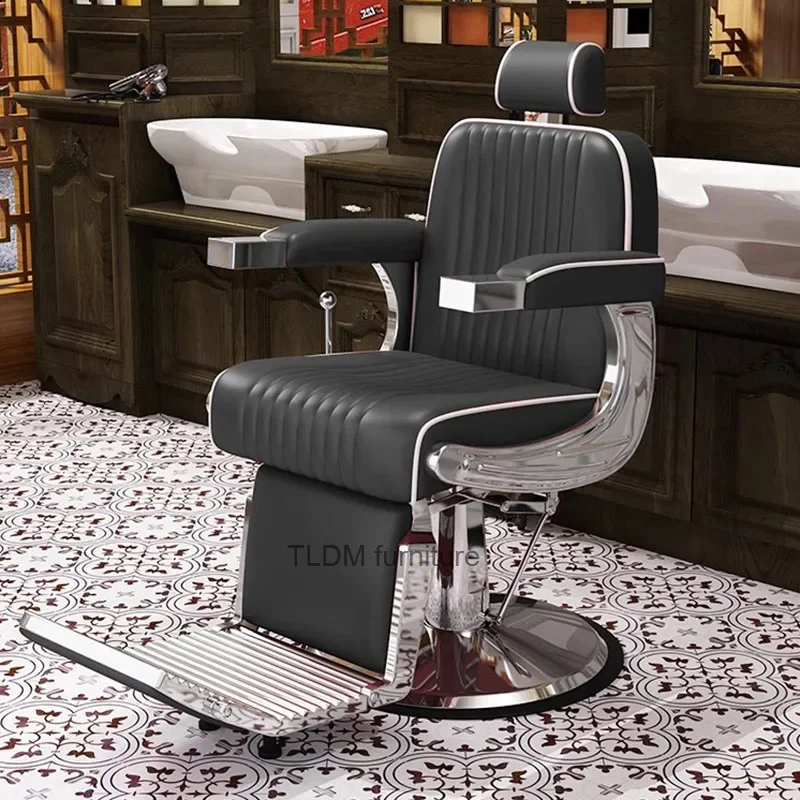 

Tilting Cosmetic Barber Chair Salon Rotating Tattoo Luxury Barber Chair Adjustable Silla De Barbero Salon Furniture