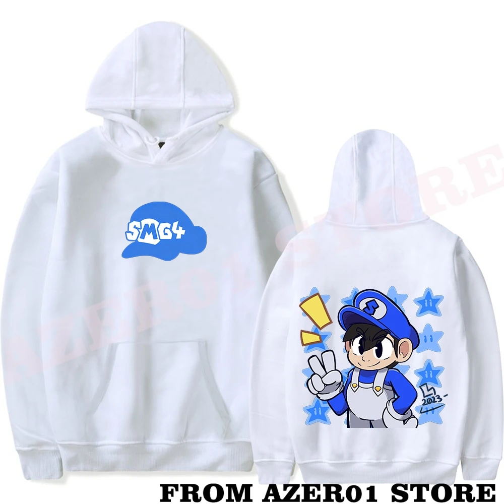 เสื้อสเวตเตอร์แขนยาวมีฮู้ดแขนยาวแนวสตรีทหวานๆสำหรับ SMG4ฤดูหนาวของผู้ชาย/ผู้หญิง