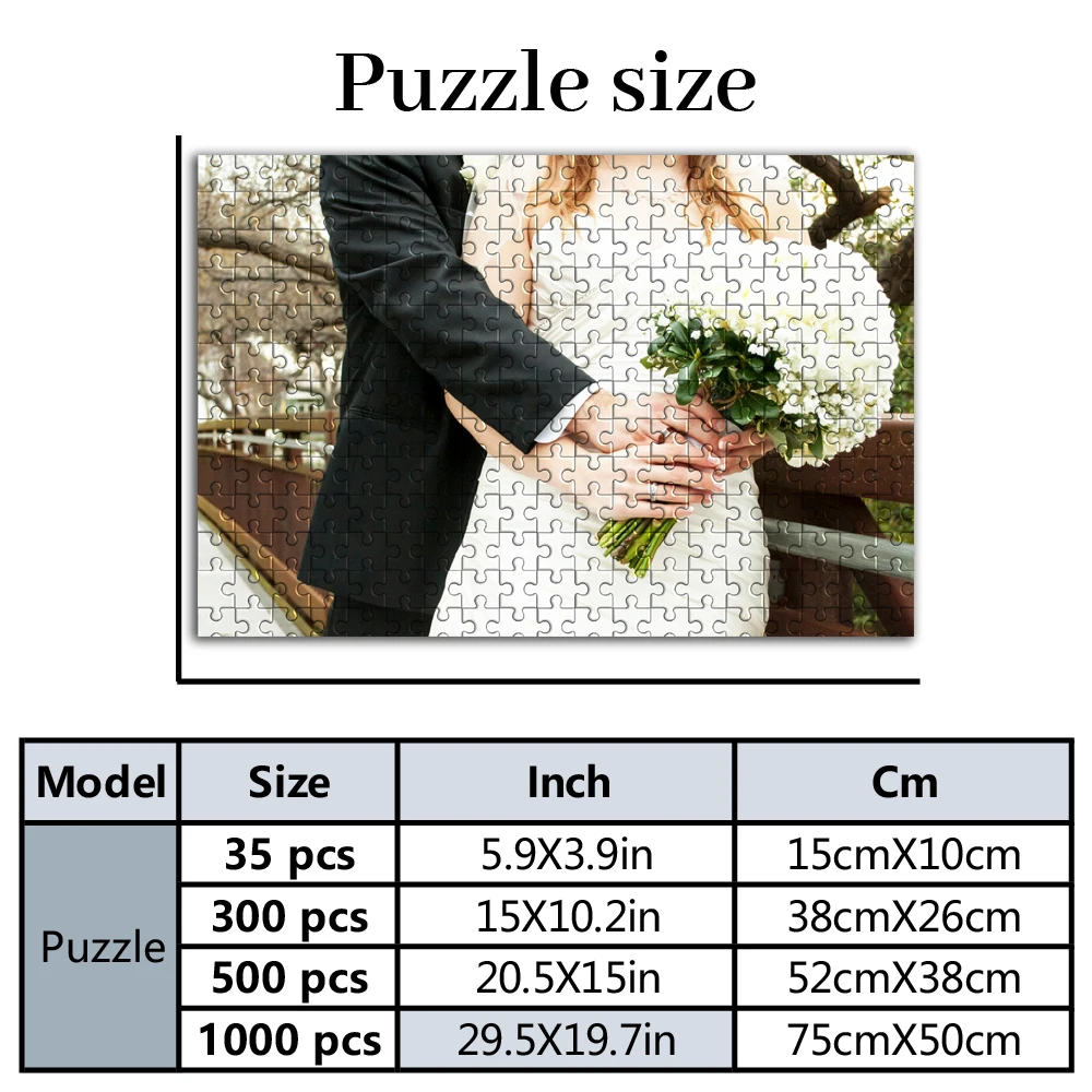 35/300/500/1000pcs Personalized Custom Photo Puzzle Customize Unique Gift For Dad, Mom, Mother's Day