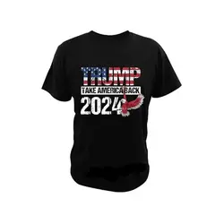 Donald Trump 2024 Support Take America Back Election - The Return Short Sleeve T-Shirt Graphic Fans T Shirts Men Clothing 77899