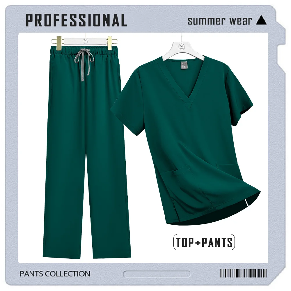 أعلى السراويل الملابس لينة الجمال عمال النساء الرجال السراويل المستقيمة دعوى الزي الرسمي الدعك مجموعة