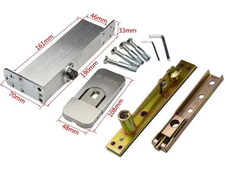 Wooden Doors No Digging Pivot Floor  Spring Hinge   Closer Swing  Hydraulic  Hidden Hinge