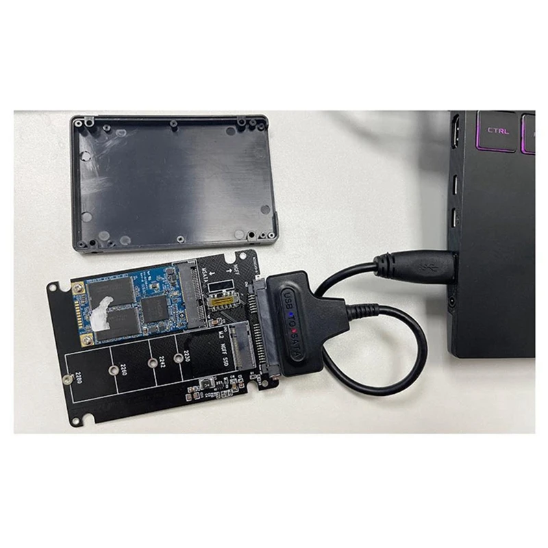 M.2 Solid-State SSD To Sata3 Ngff Msata To Serial Adapter Card Dual-Use 2-In-1 With Switch