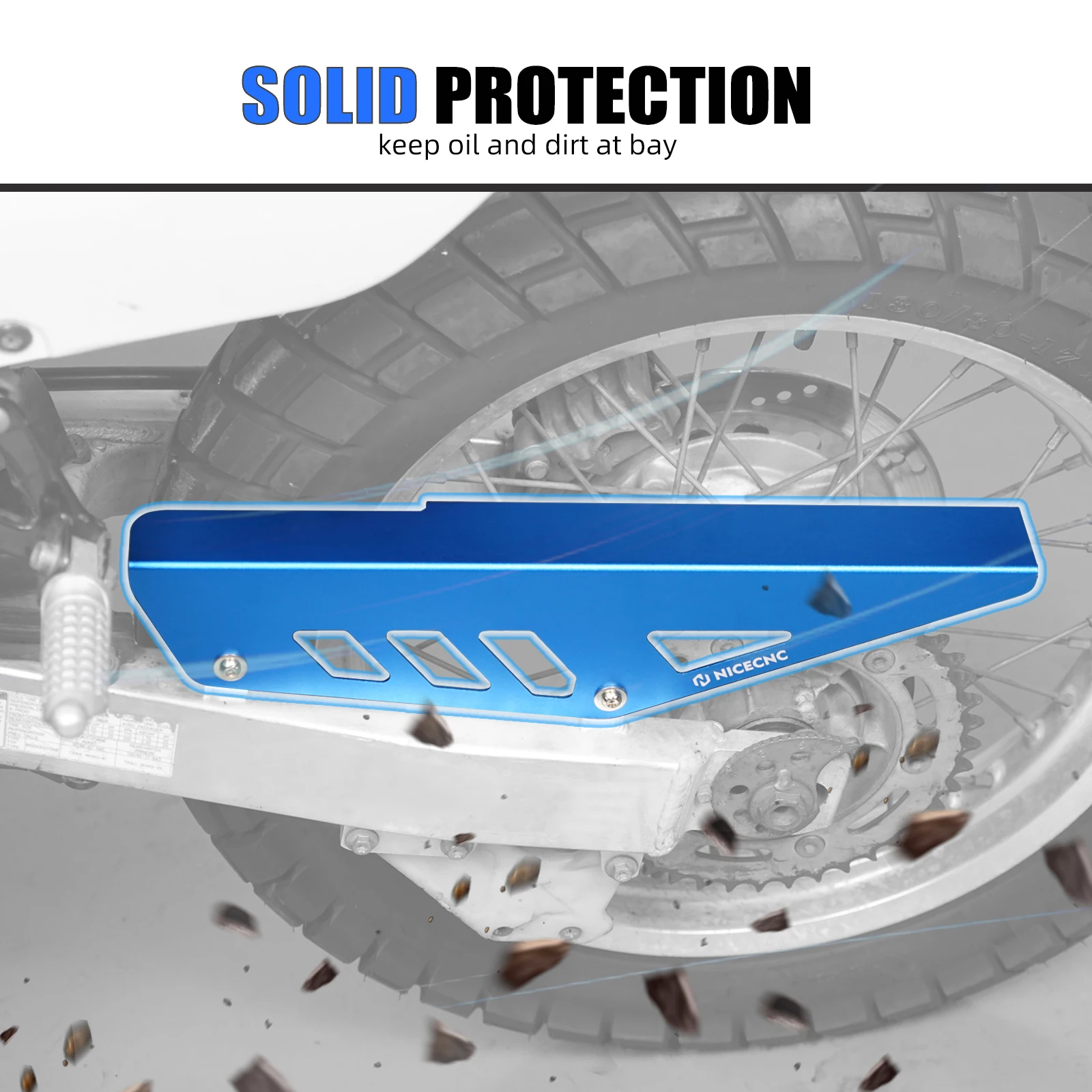 For 1996-2023 2024 Suzuki DR650 DR 650 DR650S/SE DR650S DR650SE Chain Guard Protector Aluminum Chain Cover Protection