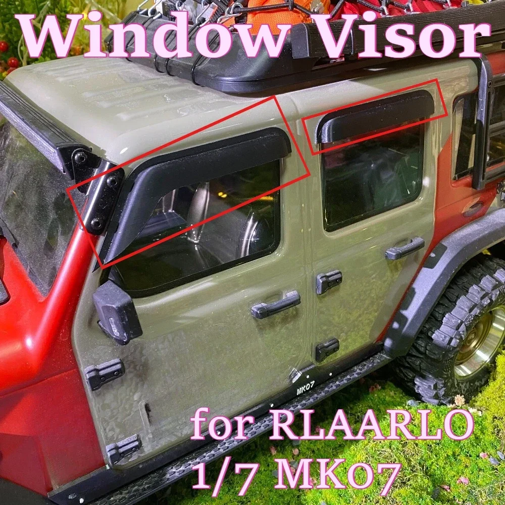 RC remote control car simulation Window Visor cosmetic fitting for RLAARLO 1/7 MK07 custom size replacement spare accessories