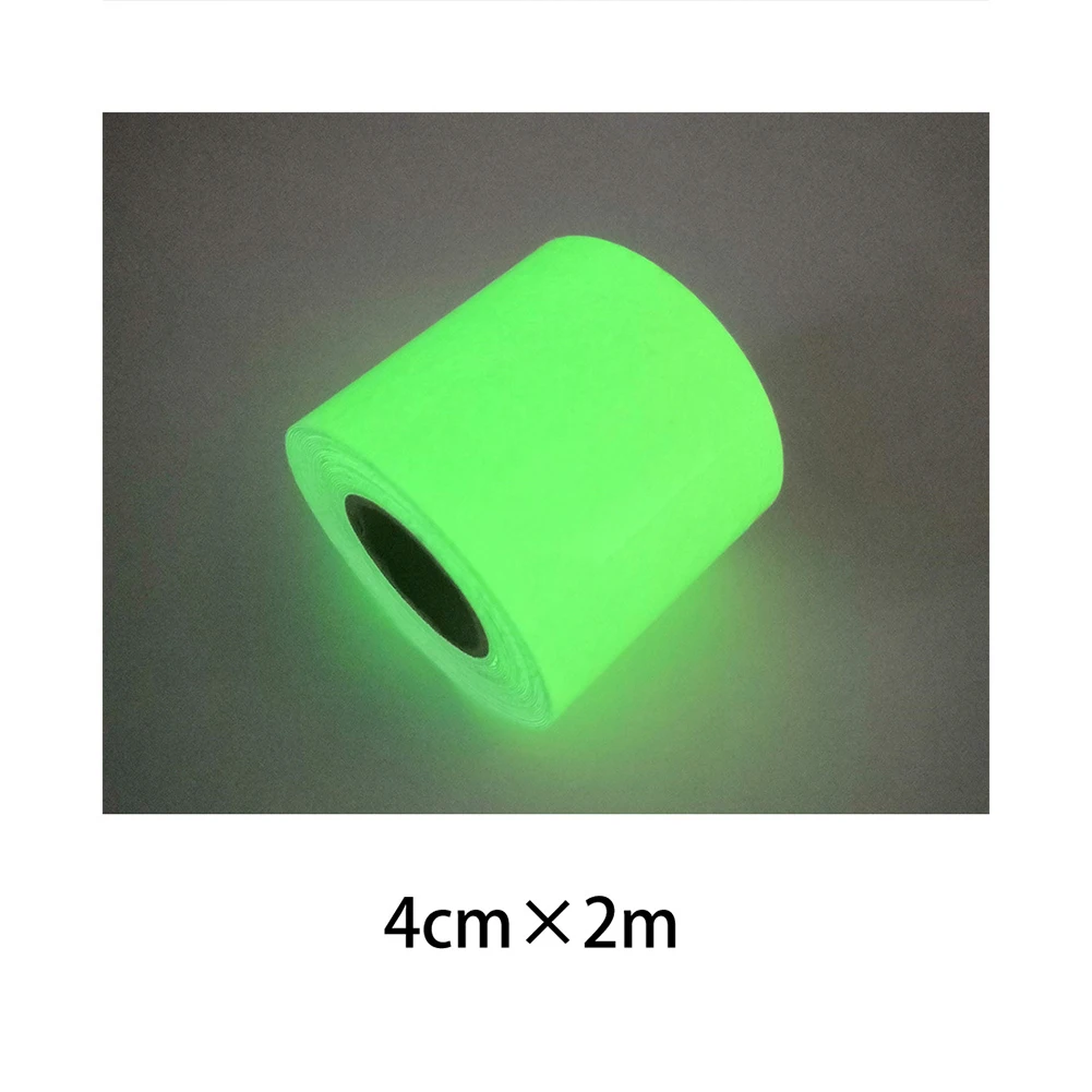 1pc PVC Luminous Tape Glowing Fluorescent Glow In Dark Wall Decorative Self Adhesive Sticker 4cmx2m Waterproof Tape Home Decor