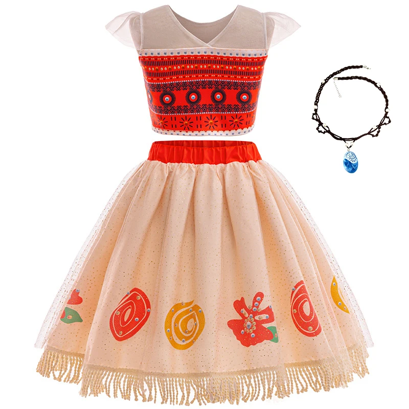 2025 Baby Girls Carnival Birthday Party Ocean Adventure Cartoon Role Play Princess Two Pieces Summer Casual Beach Dress 2-10Y