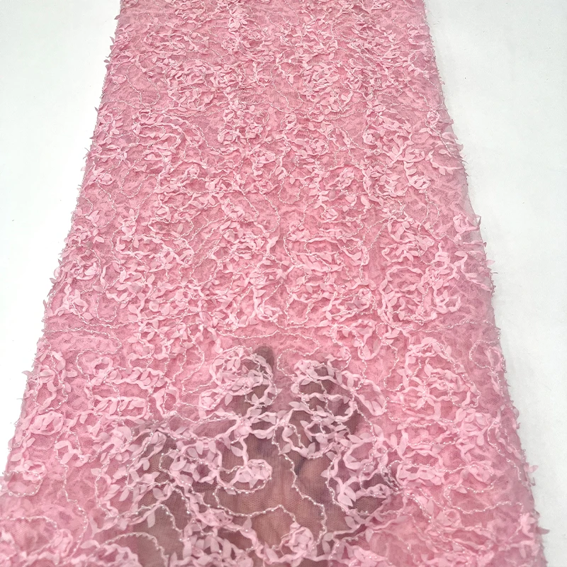 نسيج شبكي من الدانتيل الفرنسي الفاخر، فستان قماش دانتيل مطرز بنمط عشوائي مطرز بالترتر الأفريقي عالي الجودة