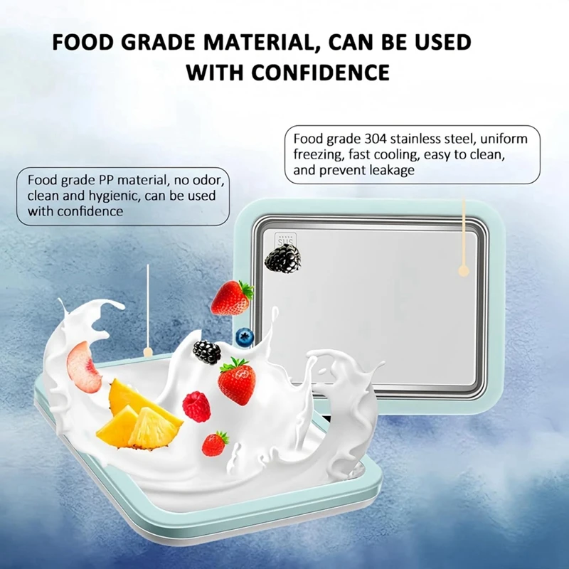 Machine à Crème Glacée Instantanée en Acier Inoxydable de Qualité Alimentaire, Congeler des Rouleaux de Yaogés Faits à la Main