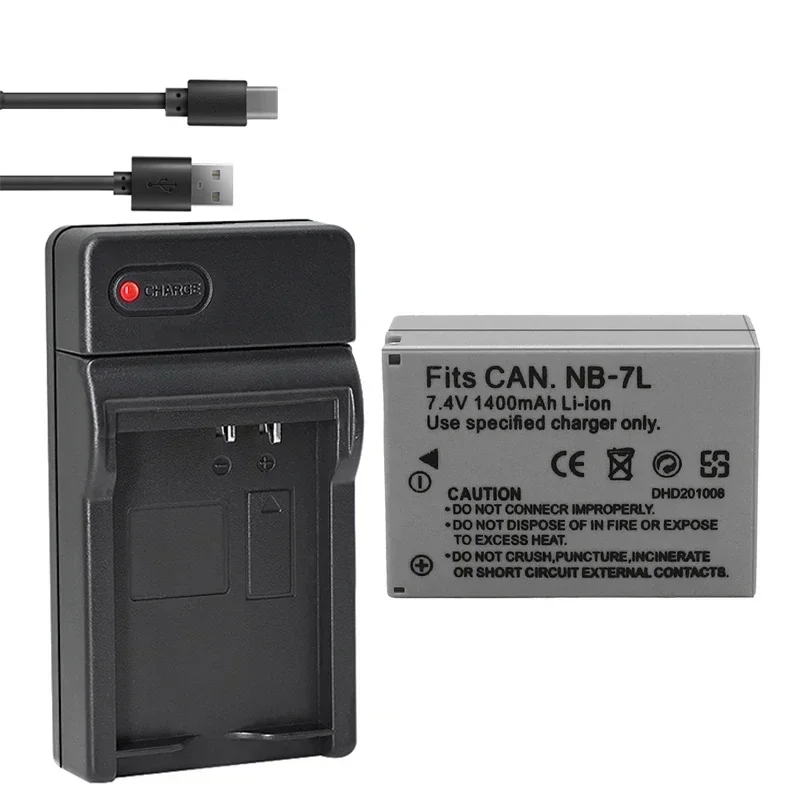 NB-7L NB7L NB 7L Battery 1400mAh for Canon Powershot G10 G11 G12 SX30IS Batteria Camera Camera NB-7L Charger Battery