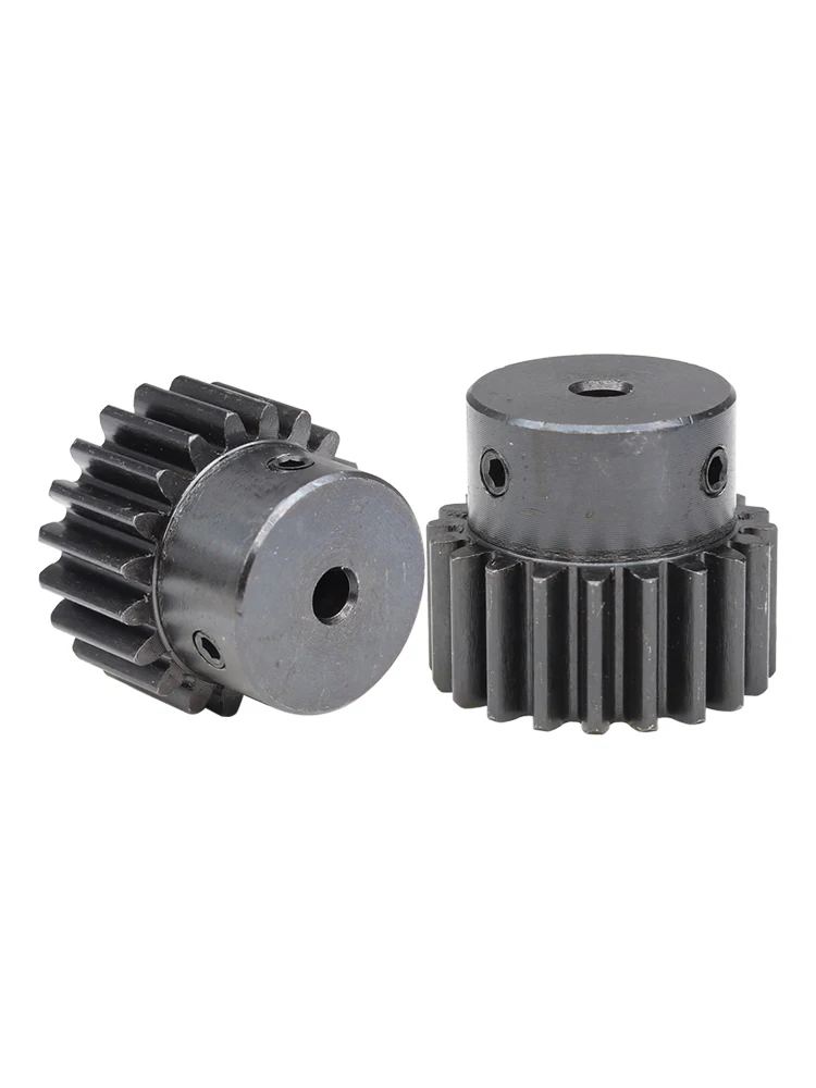 Engrenage droit 1.5 Module-20T noircissement SC45 #, acier au carbone, haute fréquence, alésage 5/6/6.35/8/10/12/14/15mm