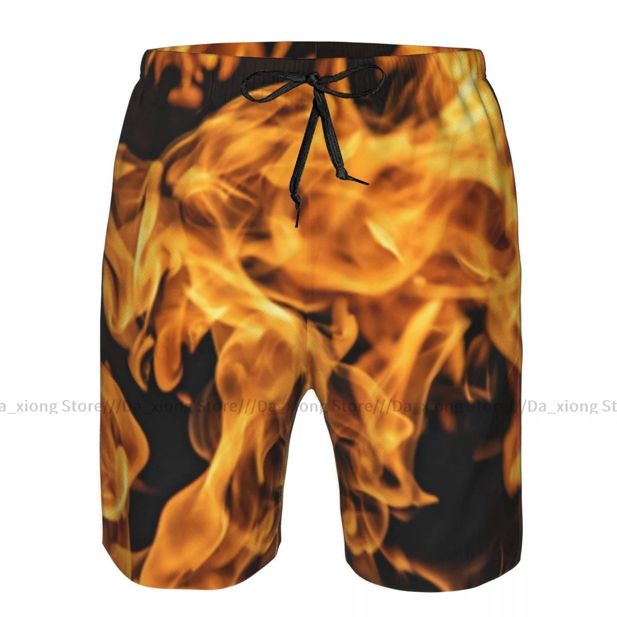 Fire Abstract Blaze Quick Dry Swimming Shorts For Men Swimwear Swimsuit Trunk Bathing Beach Wear