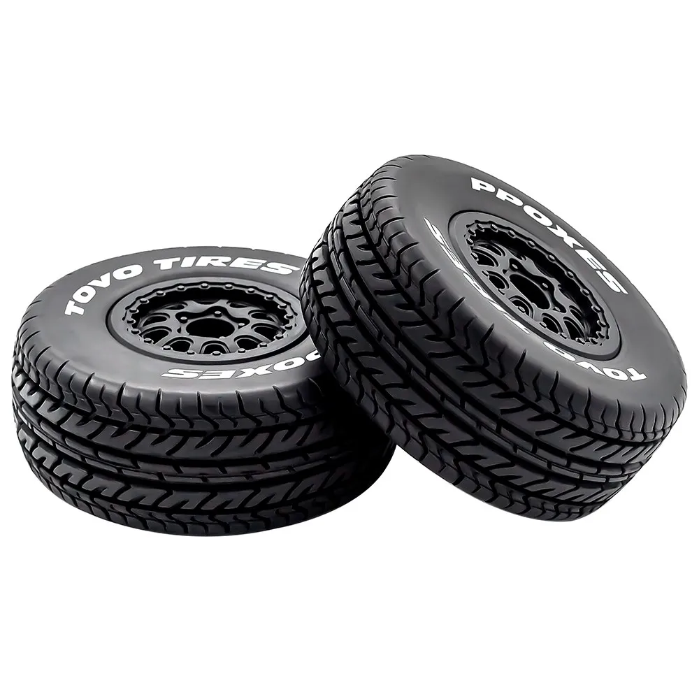 4 Stück 112 mm 1/10 Short Course Truck Reifen Reifen Rad mit 12 mm Sechskant für Slash Arrma Senton HuanQi 727 Vkar 10sc Hpi Rc Auto – Detail 16