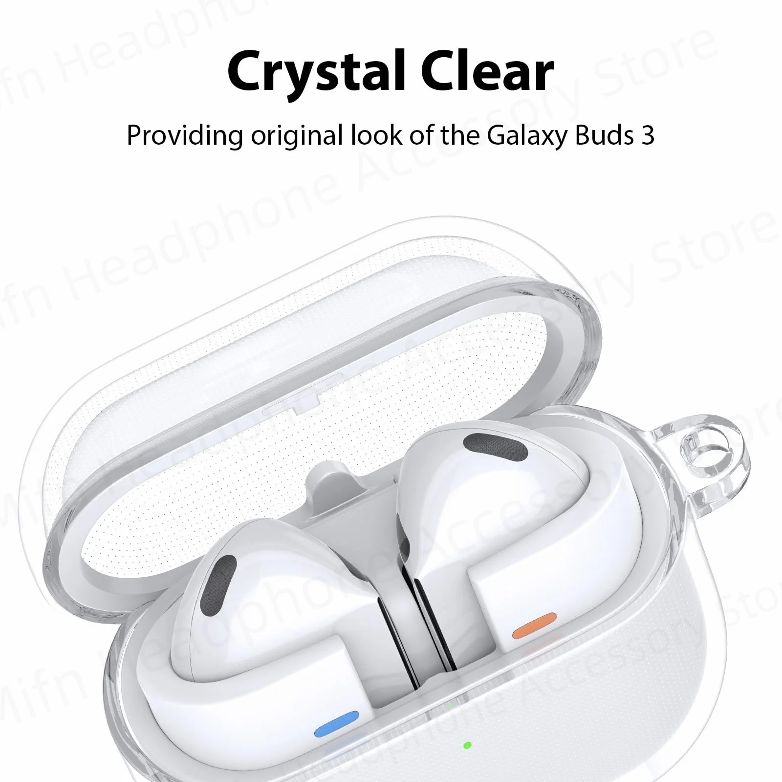 Soft clear TPU Case for galaxy buds 3 pro buzz buds3 pro cases with keychain silicone protector for samsung buds 3 pro funda