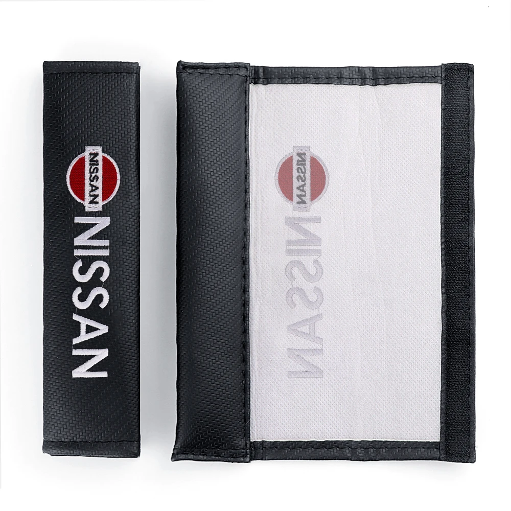 1/2PCS Car Safety Seat Belt cover Shoulder Pad Protection Padding pad For Nissan Nismo X-trail Qashqai Note Juke Sentra Patrol