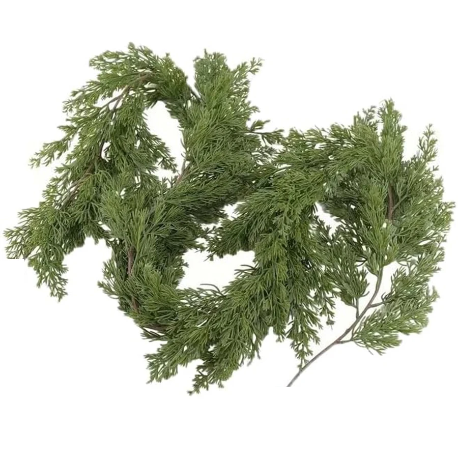 1pc Künstliche Pflanzen Weihnachten Baum Zypresse Blätter Girlande Kränze Home Party Decor Outdoor Hof Kiefer Rattan Hängende Ornamente