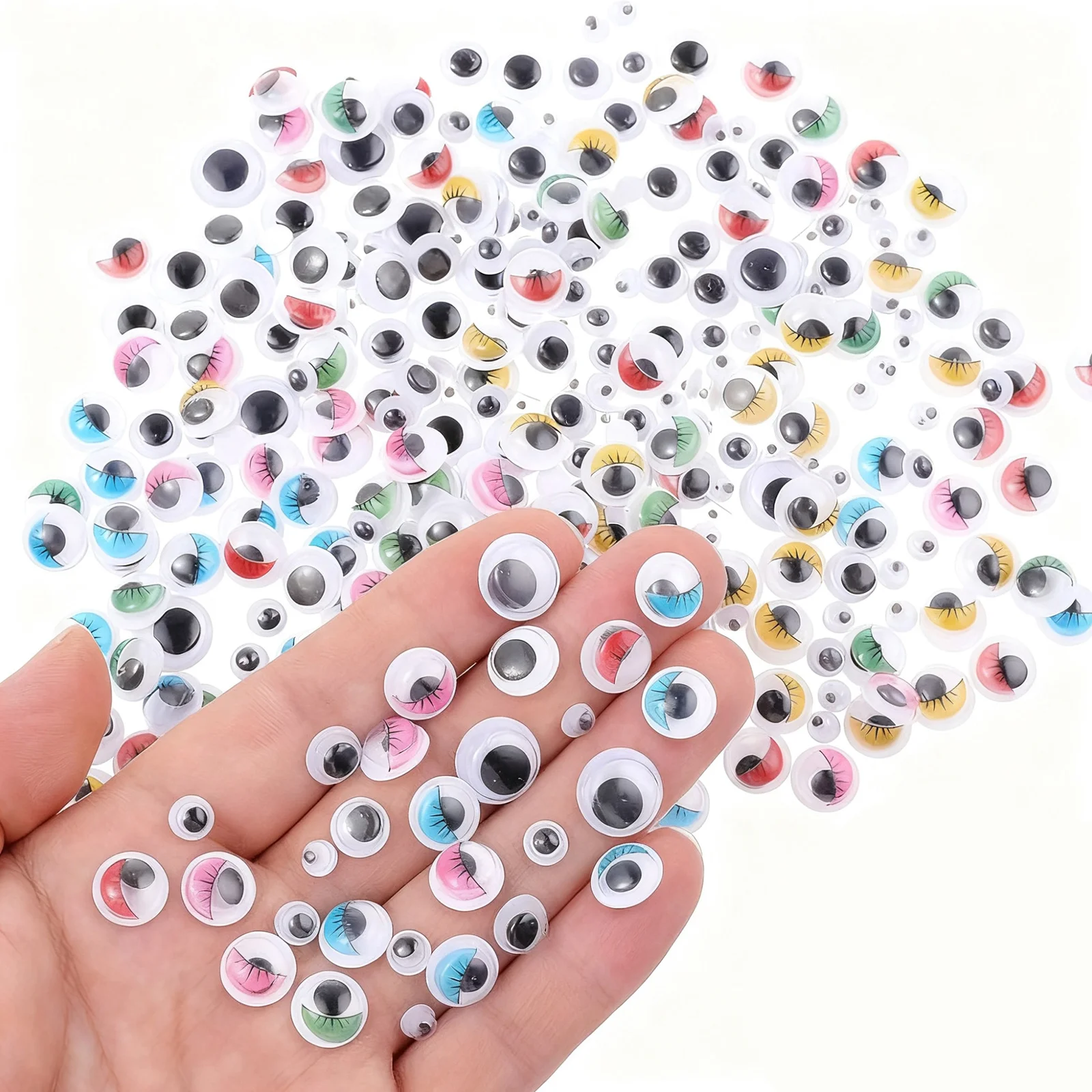 750 pezzi occhi googly in plastica autoadesivi in 6 8 10 12 15 18 mm multi progetti artistici fai da te occhi in movimento realistici