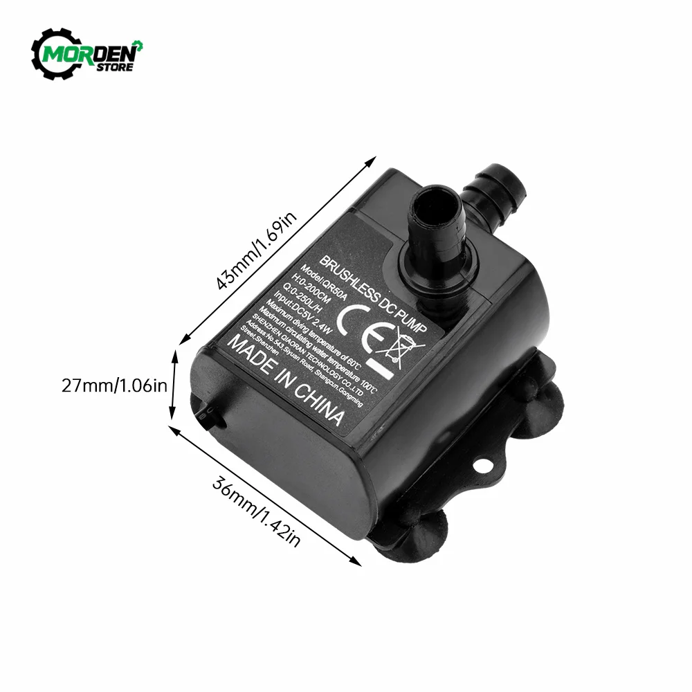 Water Pumps For Pond Garden Camping Supplies USB 5V 4.8W Ultra-quiet Mini Brushless Waterproof Submersible Fountain Aquarium