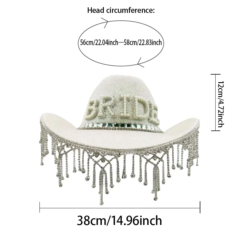 HongLuan Glitterkostuumhoed Volwassene & Cowboyhoeden Strass voor dames, Cowboy Cosplay Vrouwelijke accessoires & Cowgirl Cap