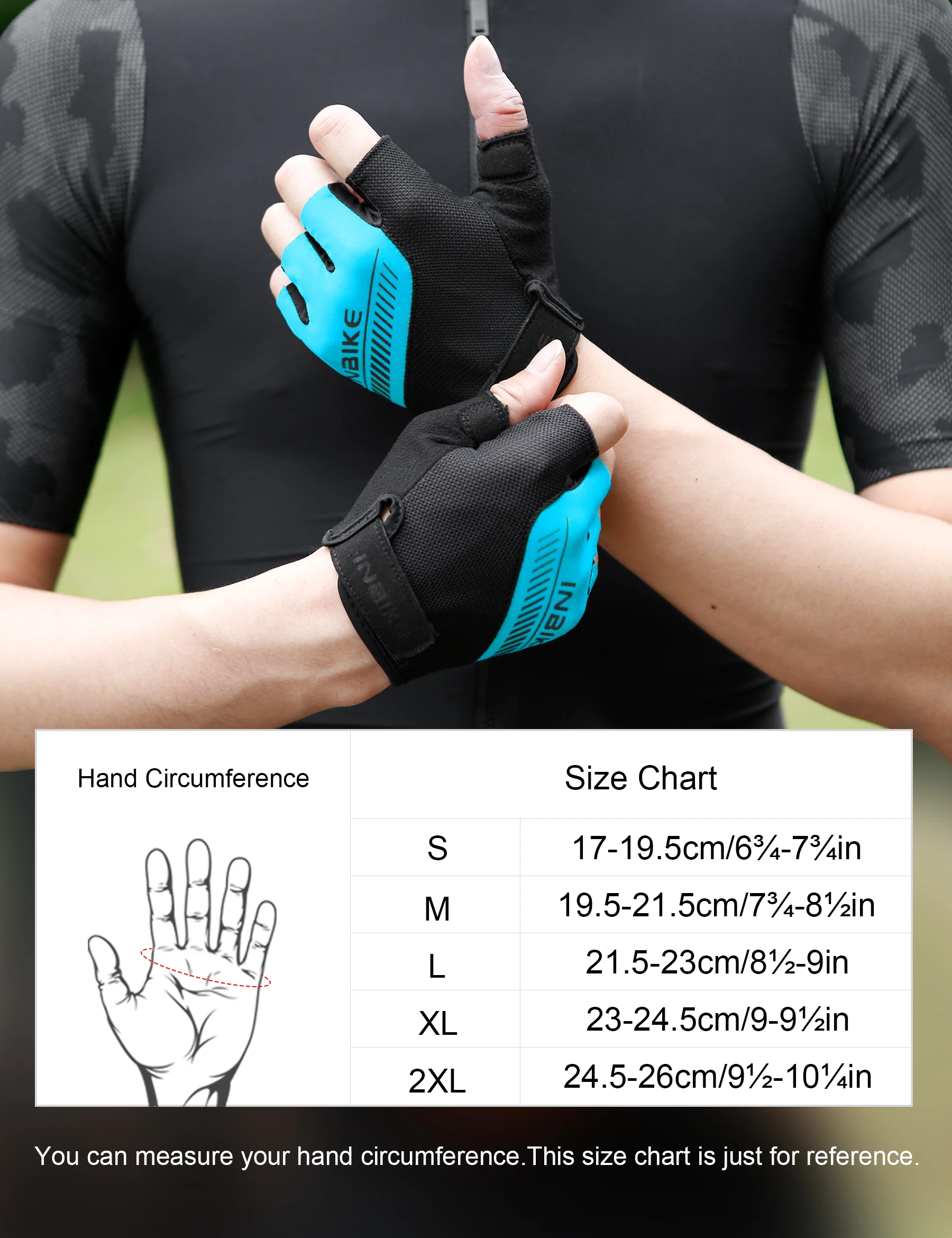 INBIKE Cycling Bike Gloves Half Finger Shockproof Breathable MTB Bicycle Sport Fitness Gloves Men Women Cycling Equipment BH008