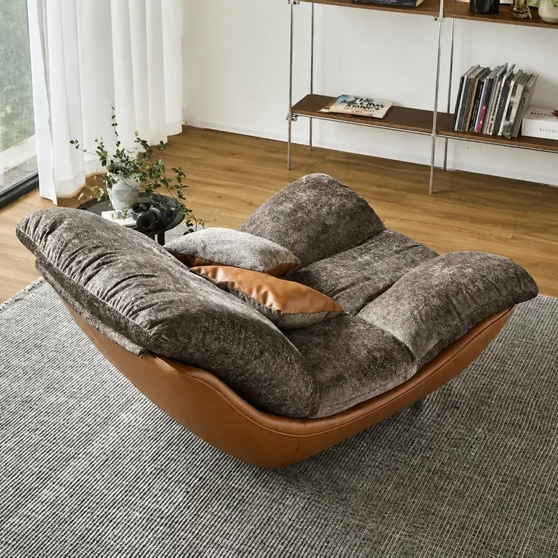 Scandinavian Modern Simple Living Room Leisure Sofa Recliner Lazy Home Bedroom Advanced Sofa Chair