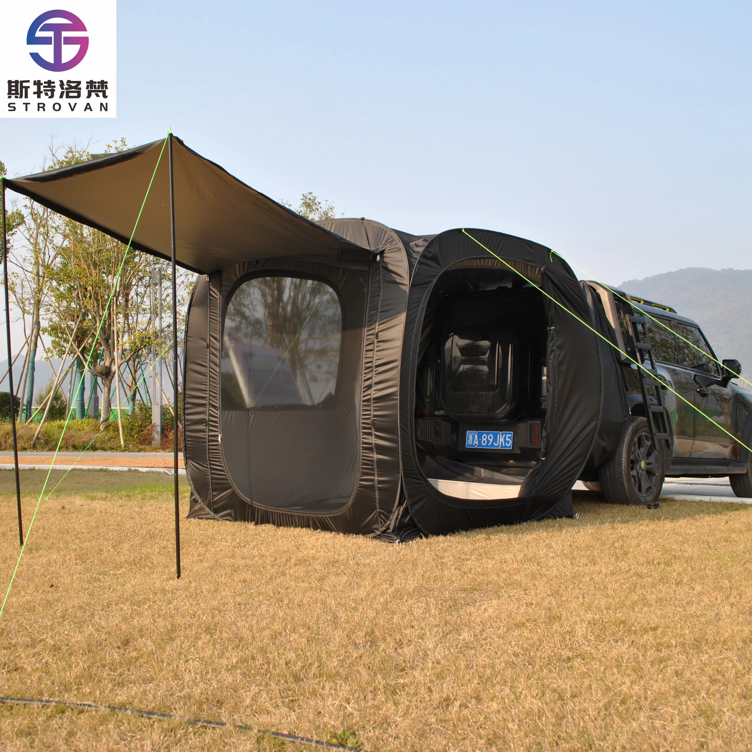 

STLF LZS Car Tent Waterproof Tent, Car Tailgate Tent,Pop up Car Rear Tent, SUV Tents Connected to Vehicle Universal Fit