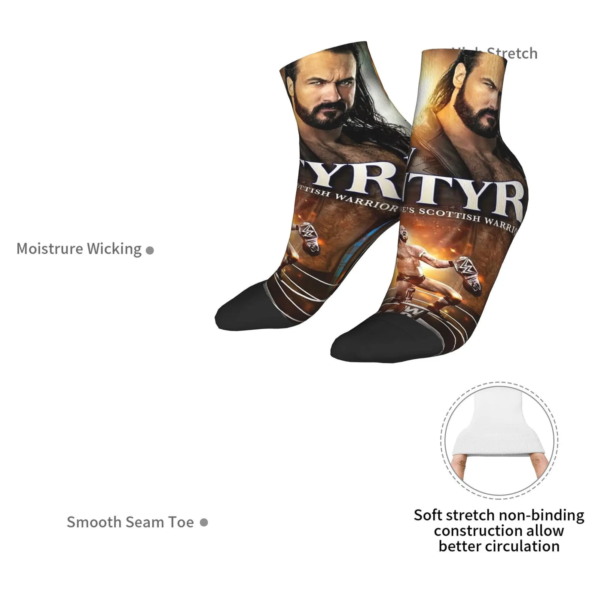 Wwe Professional wrestler Drew McIntyre Socks Harajuku Super Soft Stockings All Season Socks Accessories for Man's Woman's Gifts
