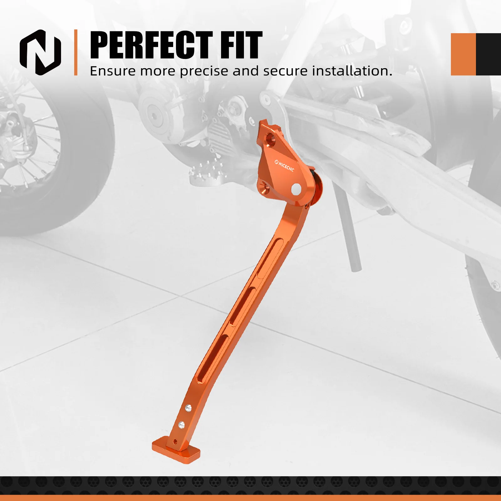 NICENC Für KTM SX-F 450 2016–2025, 25 mm verstellbarer Ständer, Seitenständer für KTM SX-F 350 SX 250 Husqvarna FC350 GasGas MC350F