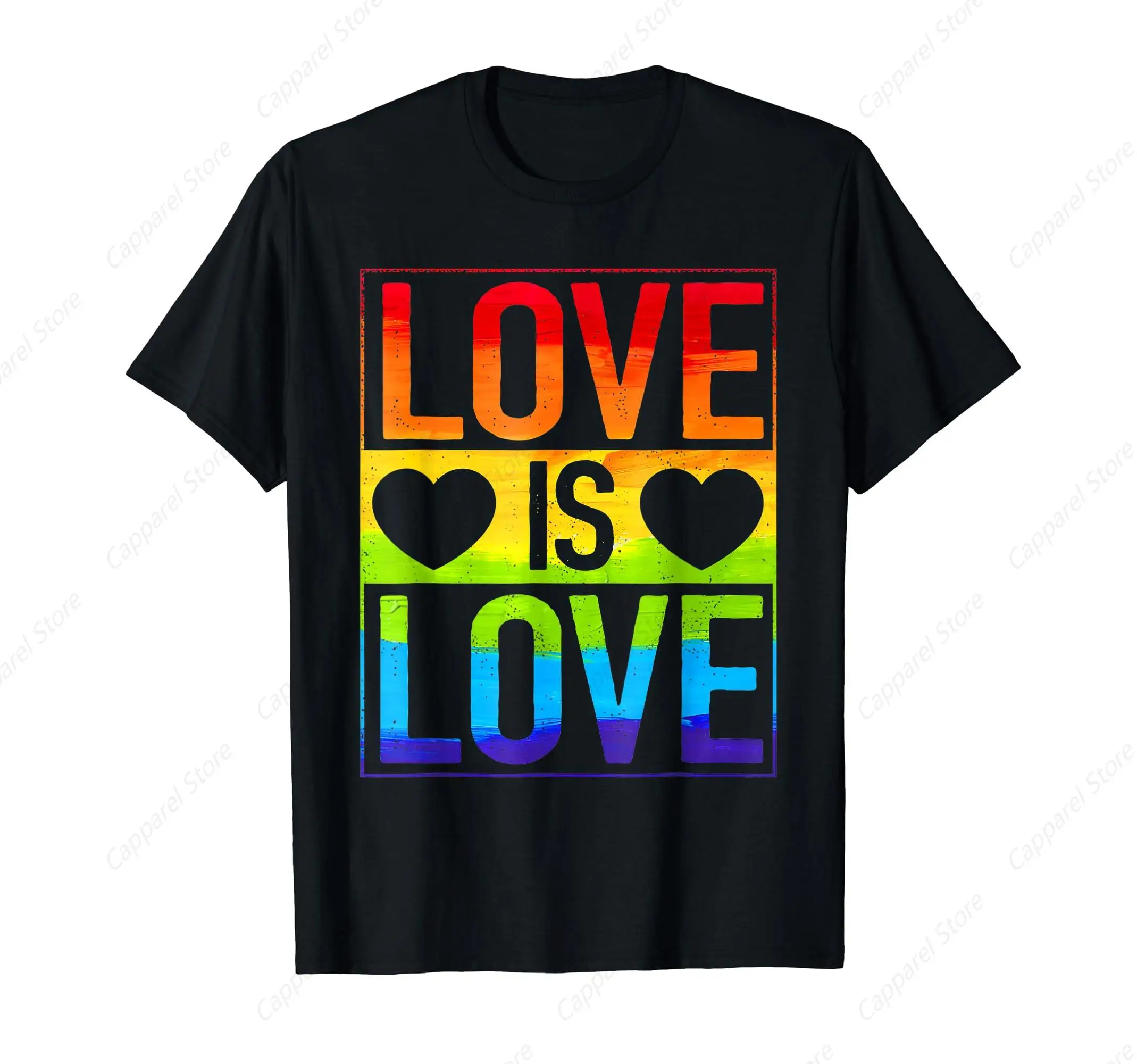 

Love Is Love LGBT Gay Lesbian Rainbow Funny Pride LGBTQ Ally T-Shirt