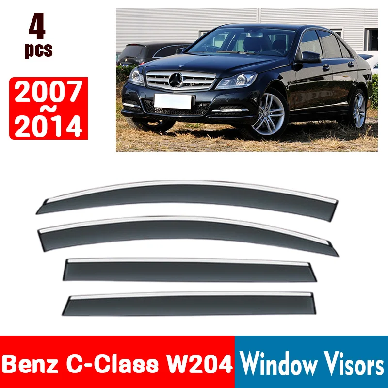 

Козырьки для окна Benz C-Class W204 2007-2014, козырьки от дождя для окон, дождевик, дефлектор, тент, защита для вентиляционного отверстия, козырек, обшивка