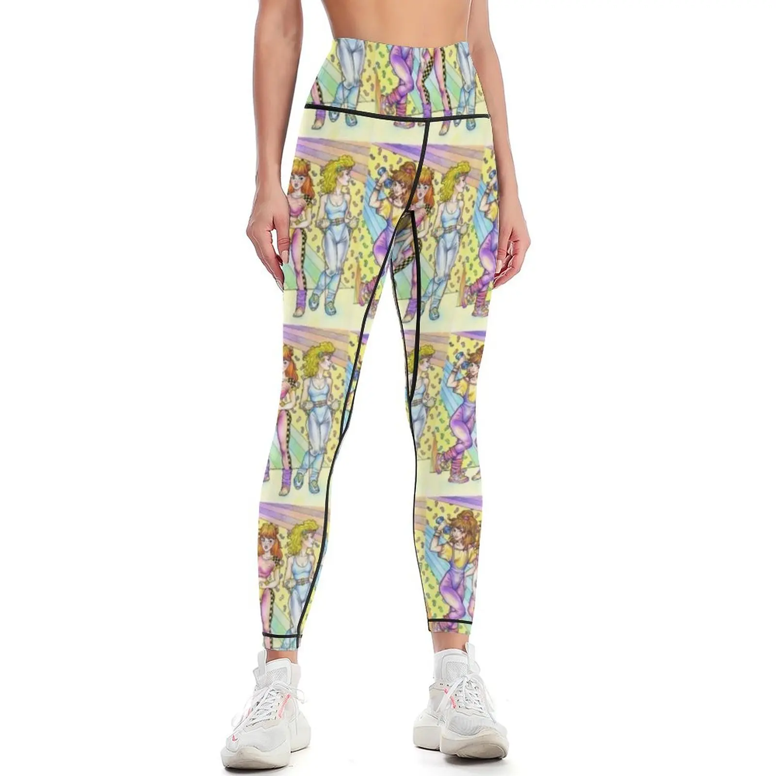 

1980s Aerobic Girls! 80s throwback Leggings for girls Tight fitting woman sports for push up joggers for Womens Leggings