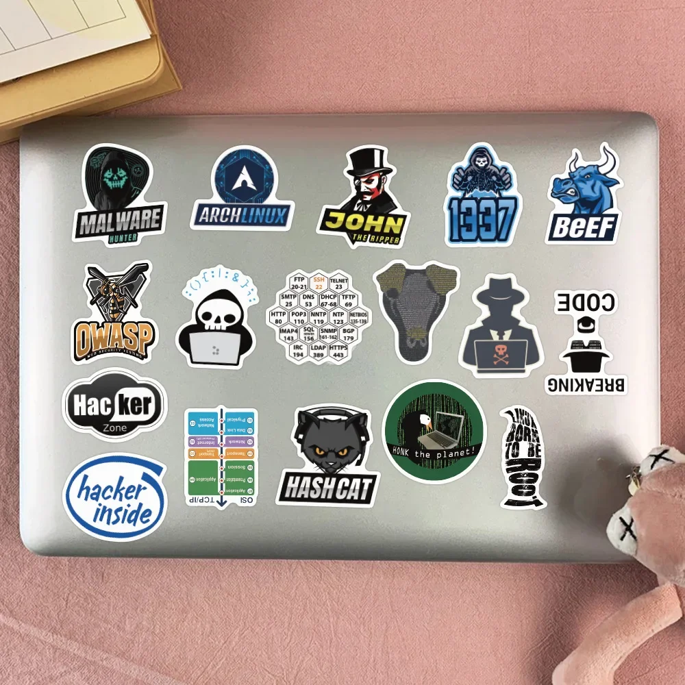 50pcs Computer Hacker Programmer Graffiti Car Luggage Notebook Scooter Waterproof Sticker