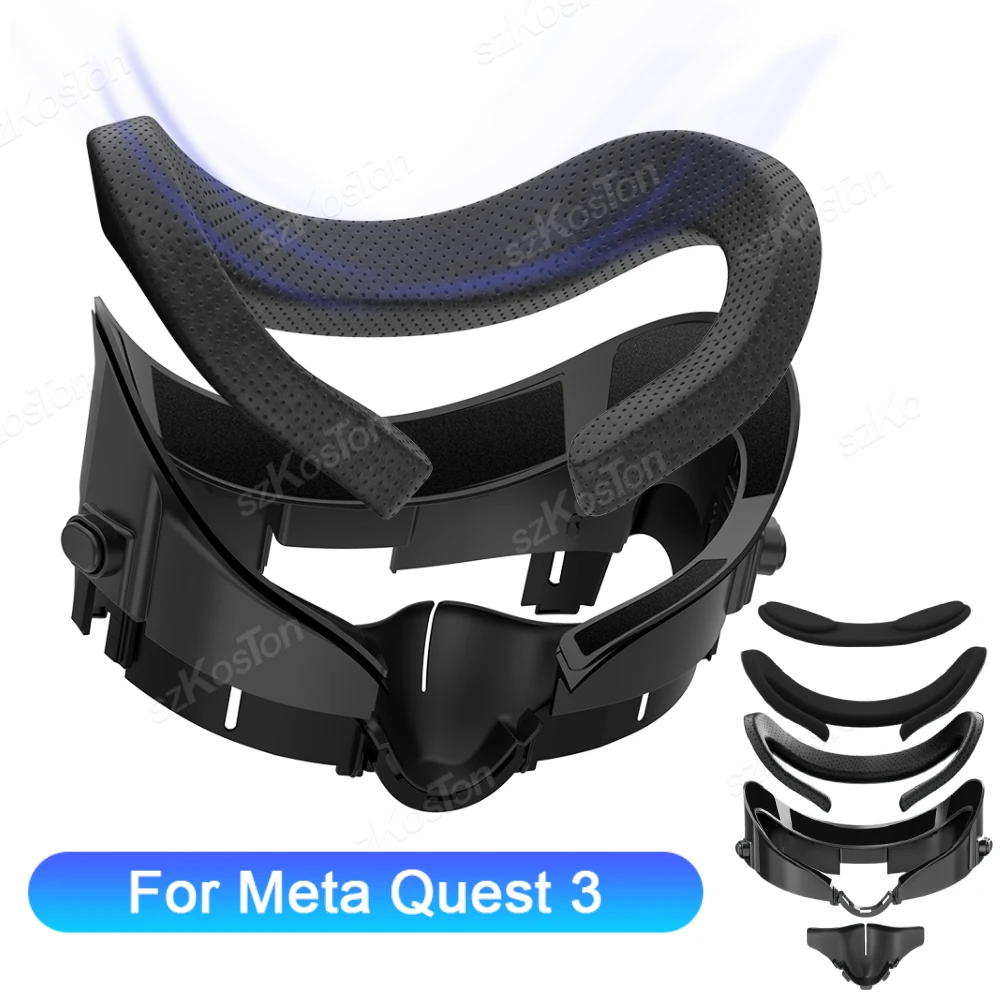 Adjustable Size VR Facial Interface Bracket for Meta Quest 3 Face Cover with Anti-Light Nose Pad for Meta Quest 3 Accessories